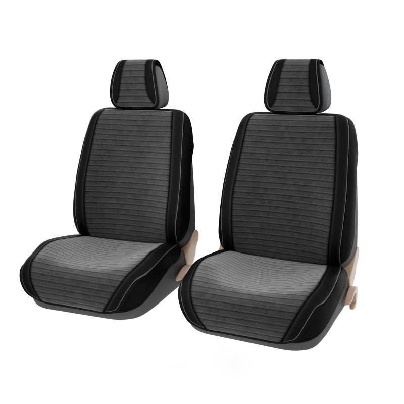 Накидки на передние сиденье с закрытым боком 2D Bliss Черно-Серый BLISS